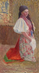 Girl in Czech Traditional Costume